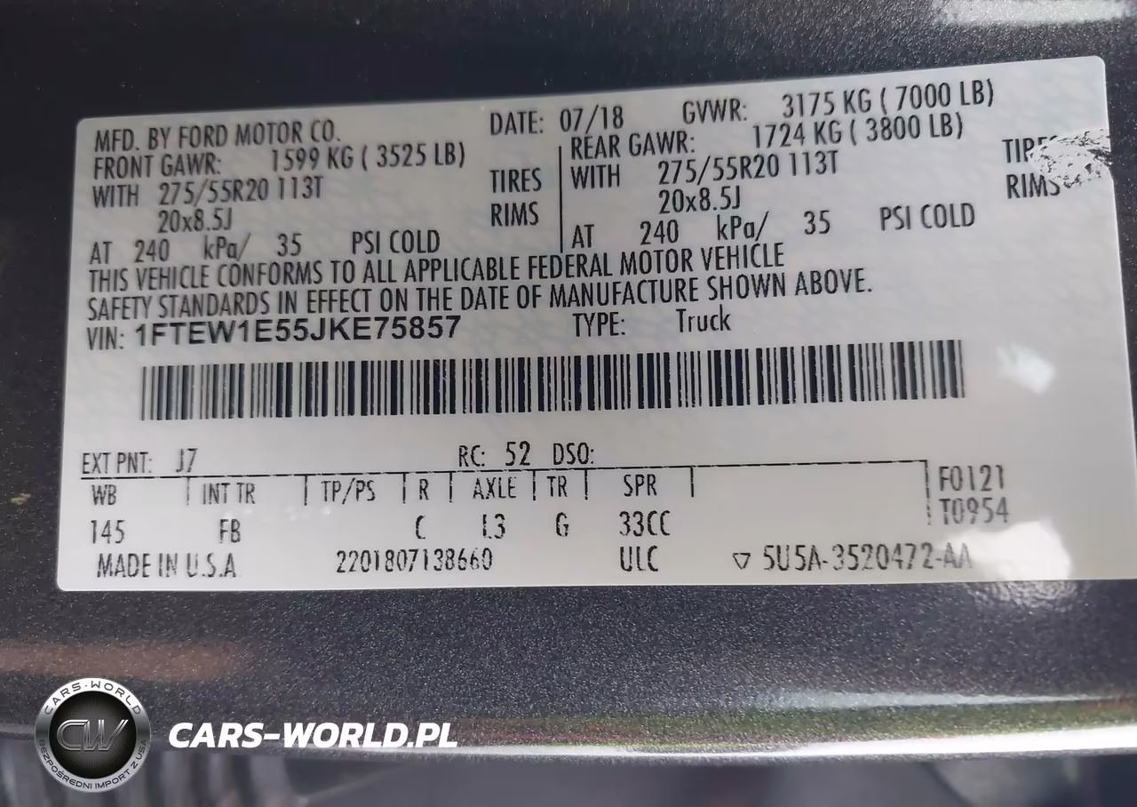 2018 Ford F-150 Xlt VIN:1FTEW1E55JKE75857 - 9