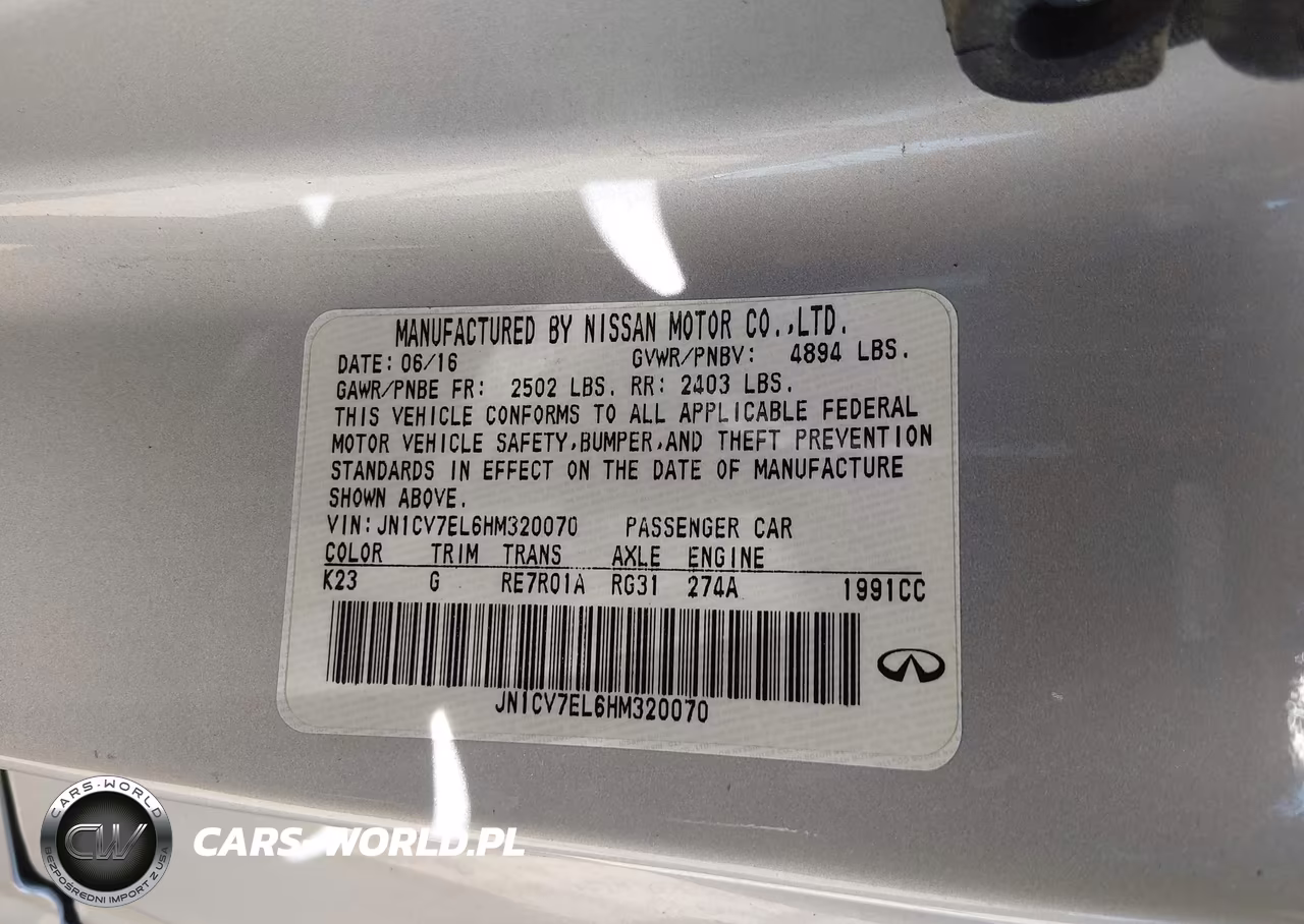 2017 Infiniti Q60 2.0T VIN:JN1CV7EL6HM320070 - 9