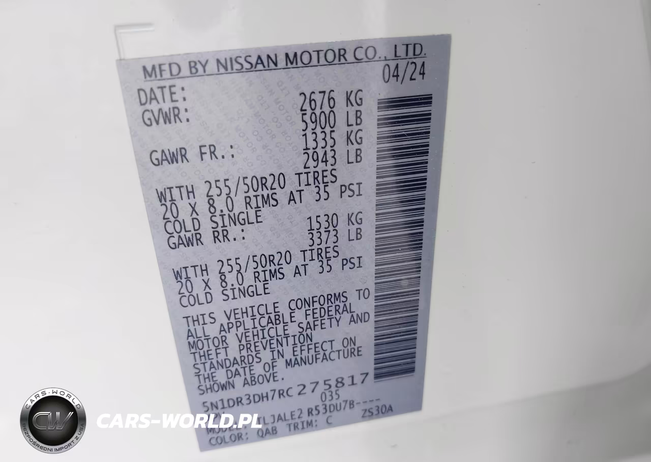 2024 Nissan Pathfinder Platinum Fwd VIN:5N1DR3DH7RC275817 - 9