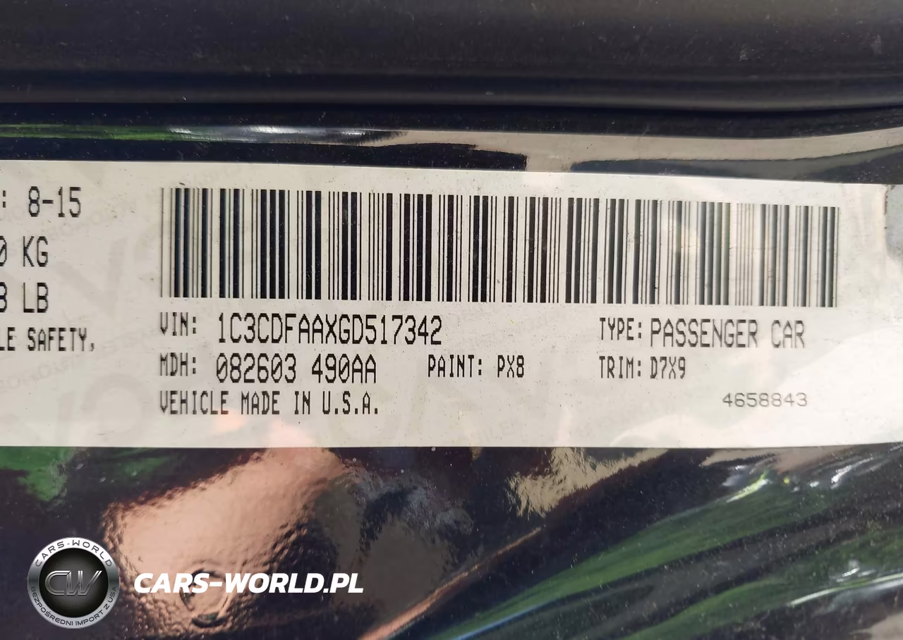 2016 Dodge Dart Se VIN:1C3CDFAAXGD517342 - 9