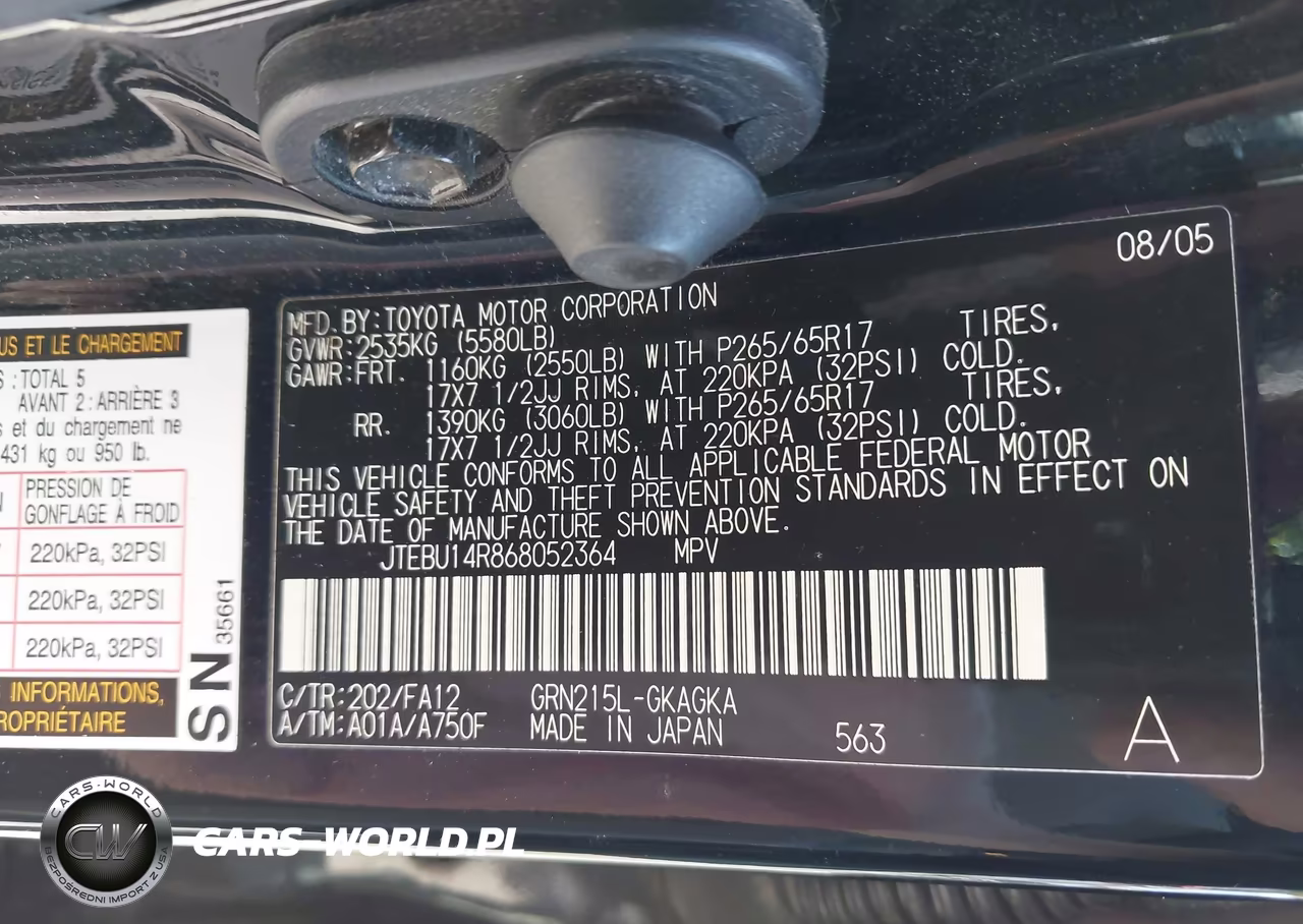2006 Toyota 4Runner Sr5 VIN:JTEBU14R868052364 - 9