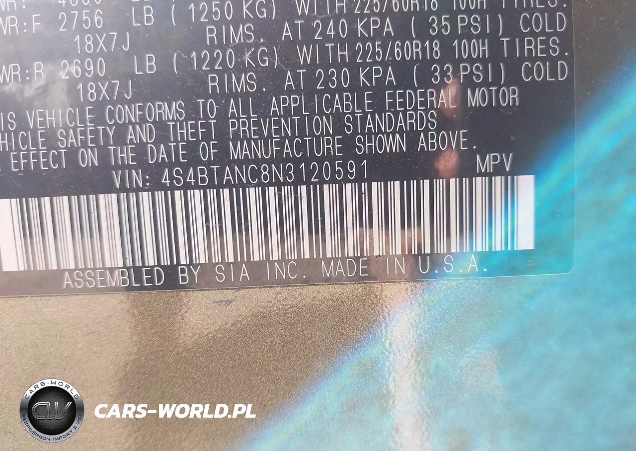 2022 Subaru Outback Limited VIN:4S4BTANC8N3120591 - 9