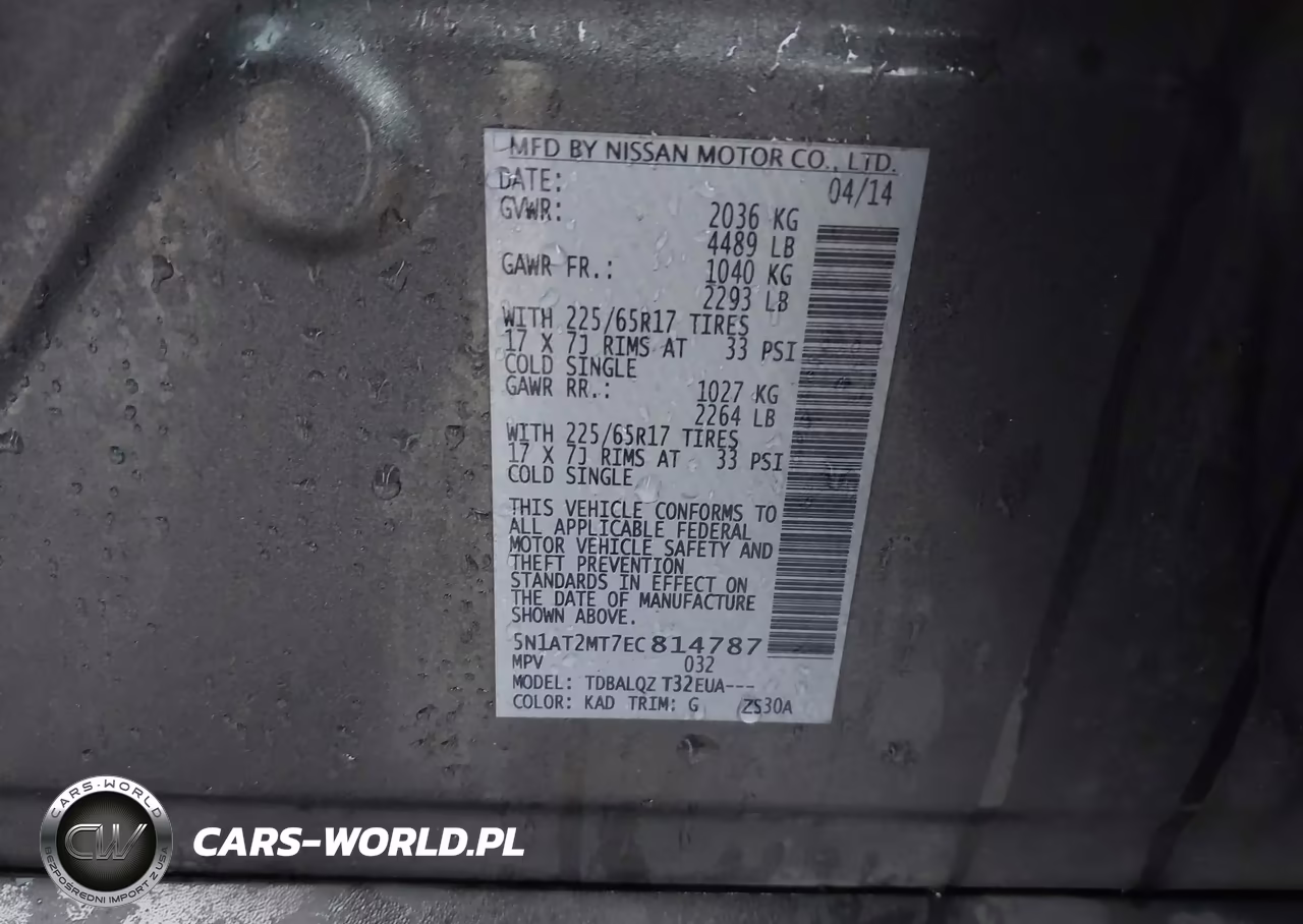2014 Nissan Rogue Sv VIN:5N1AT2MT7EC814787 - 9