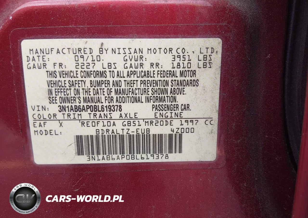 2011 Nissan Sentra 2.0Sr VIN:3N1AB6AP0BL619378 - 9