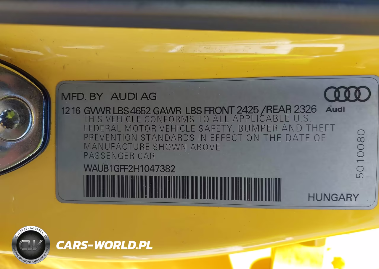 2017 Audi S3 2.0T Premium Plus VIN:WAUB1GFF2H1047382 - 9