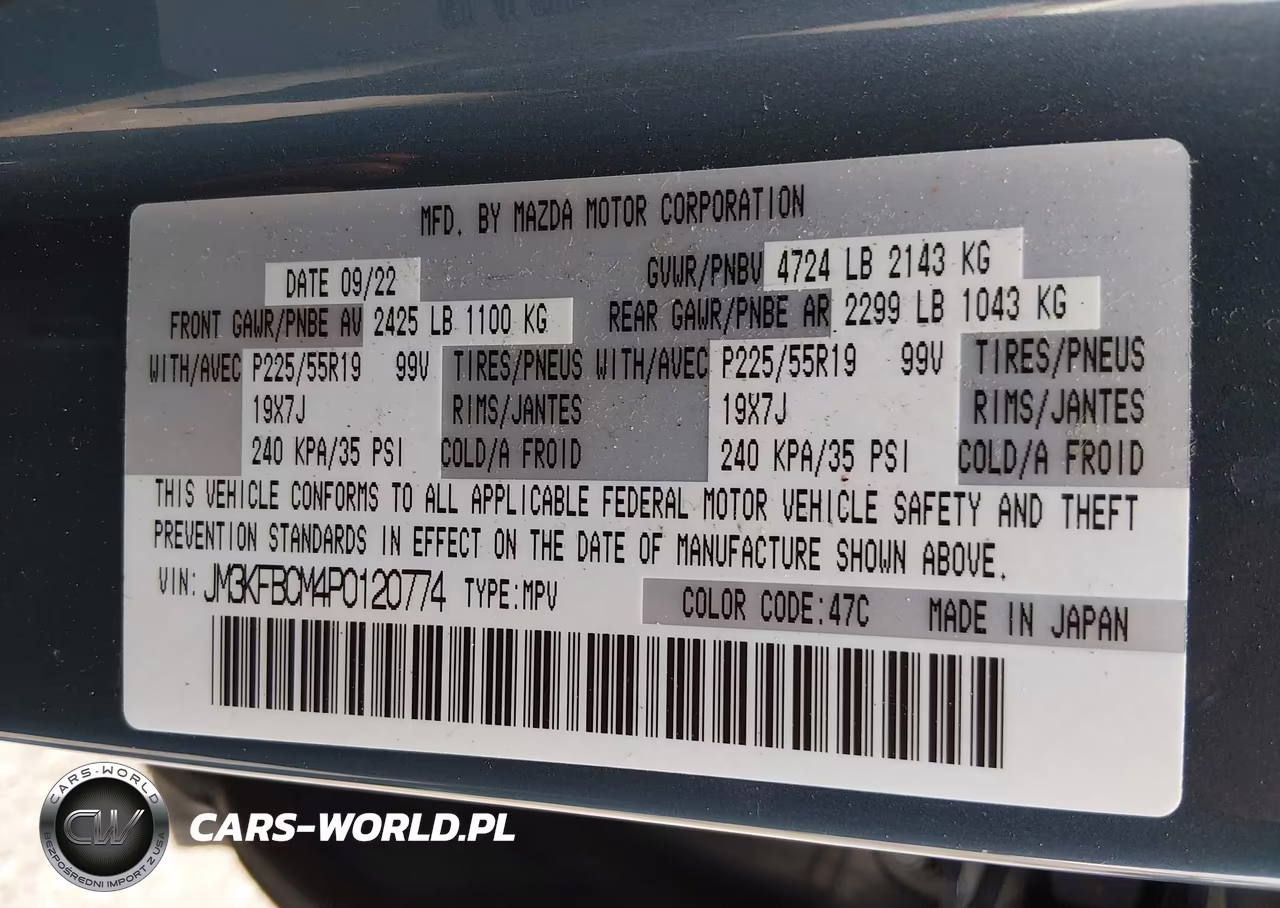 2023 Mazda Cx-5 2.5 S Carbon Edition VIN:JM3KFBCM4P0120774 - 9