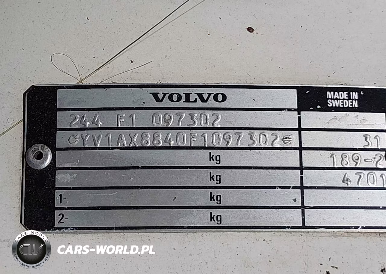 1985 Volvo 244 Dl-Gl VIN:YV1AX8840F1097302 - 9