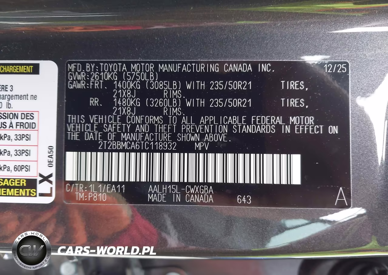 2026 Lexus Rx 350H Premium VIN:2T2BBMCA6TC118932 - 9