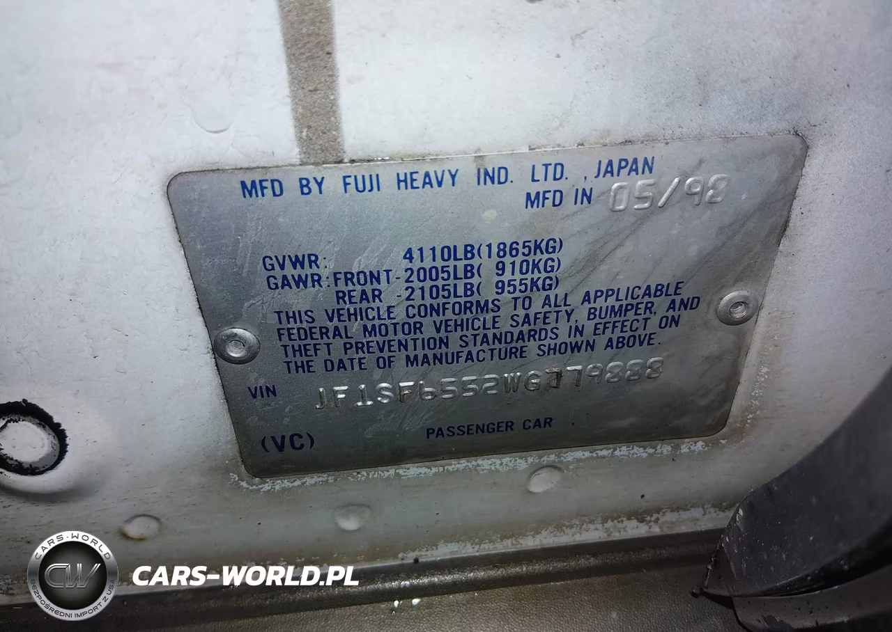 1998 Subaru Forester S VIN:JF1SF6552WG779888 - 9