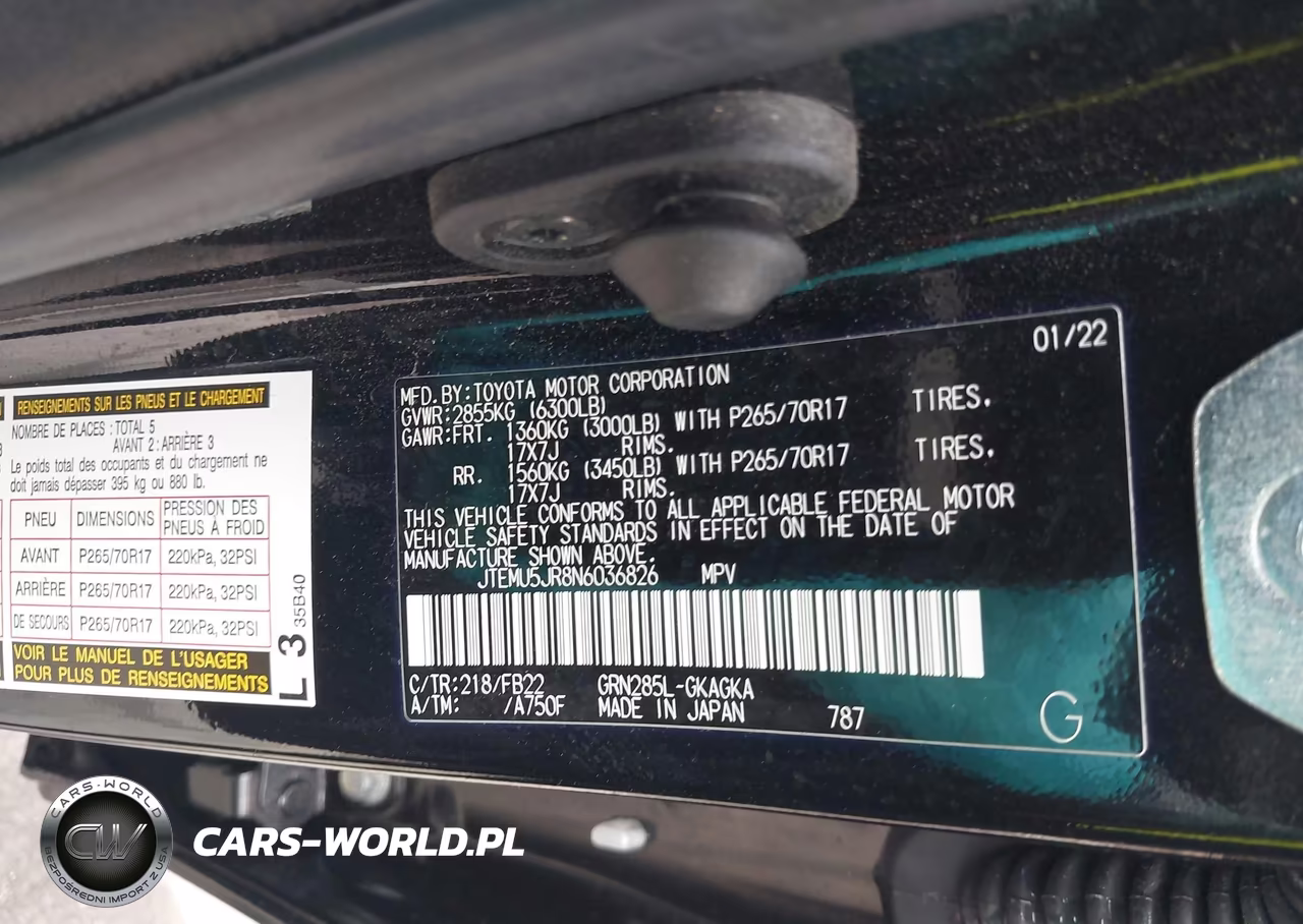 2022 Toyota 4Runner Sr5 VIN:JTEMU5JR8N6036826 - 9