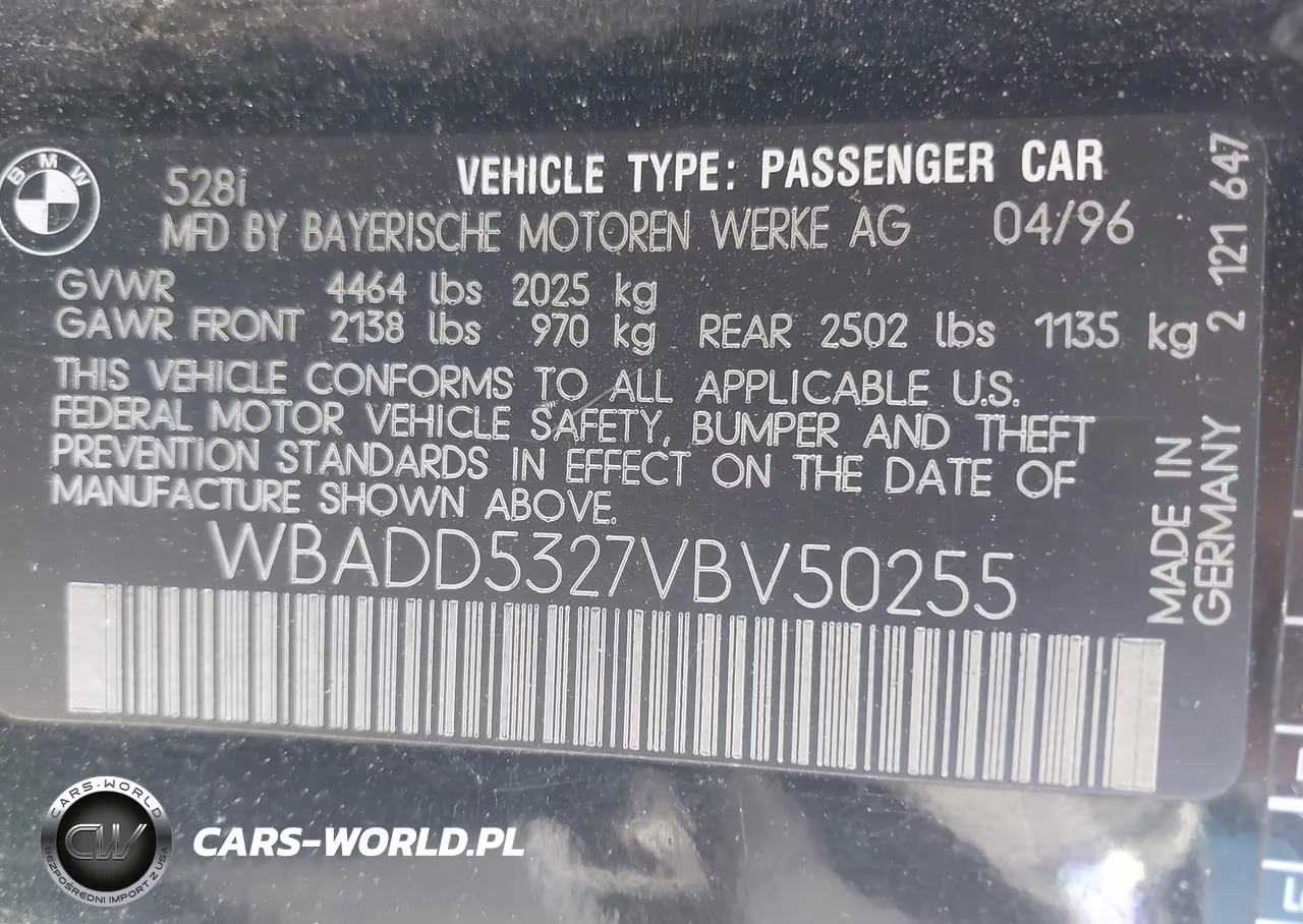 1997 BMW 528I VIN:WBADD5327VBV50255 - 9