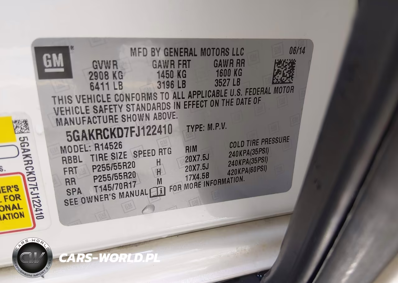 2015 Buick Enclave Premium VIN:5GAKRCKD7FJ122410 - 9