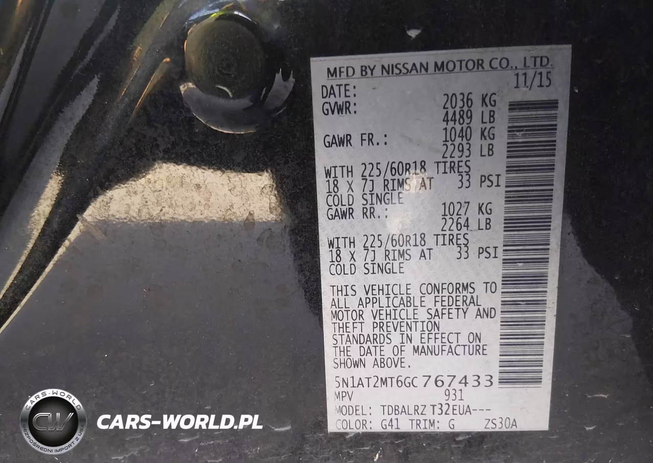 2016 Nissan Rogue Sl VIN:5N1AT2MT6GC767433 - 9