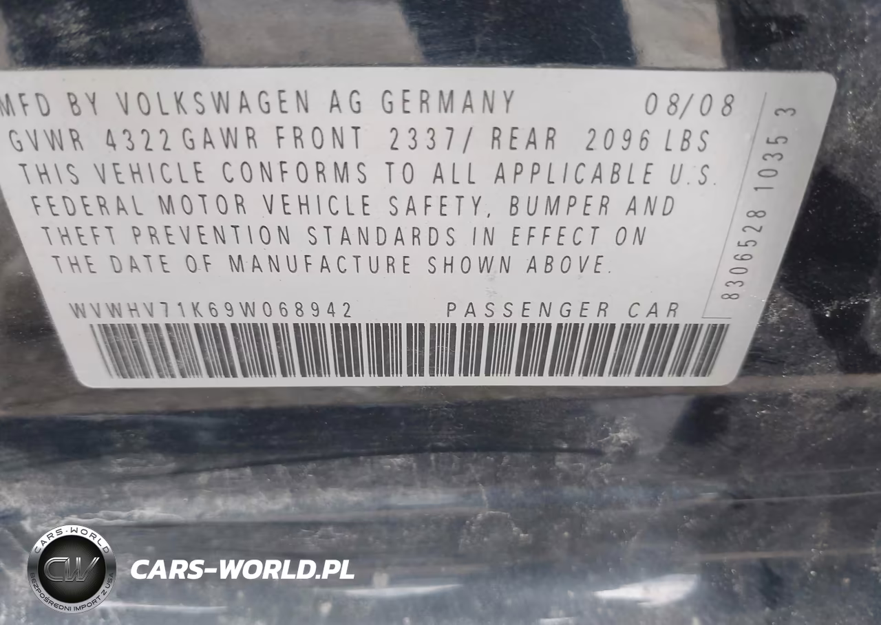 2009 Volkswagen Gti 4-Door VIN:WVWHV71K69W068942 - 9