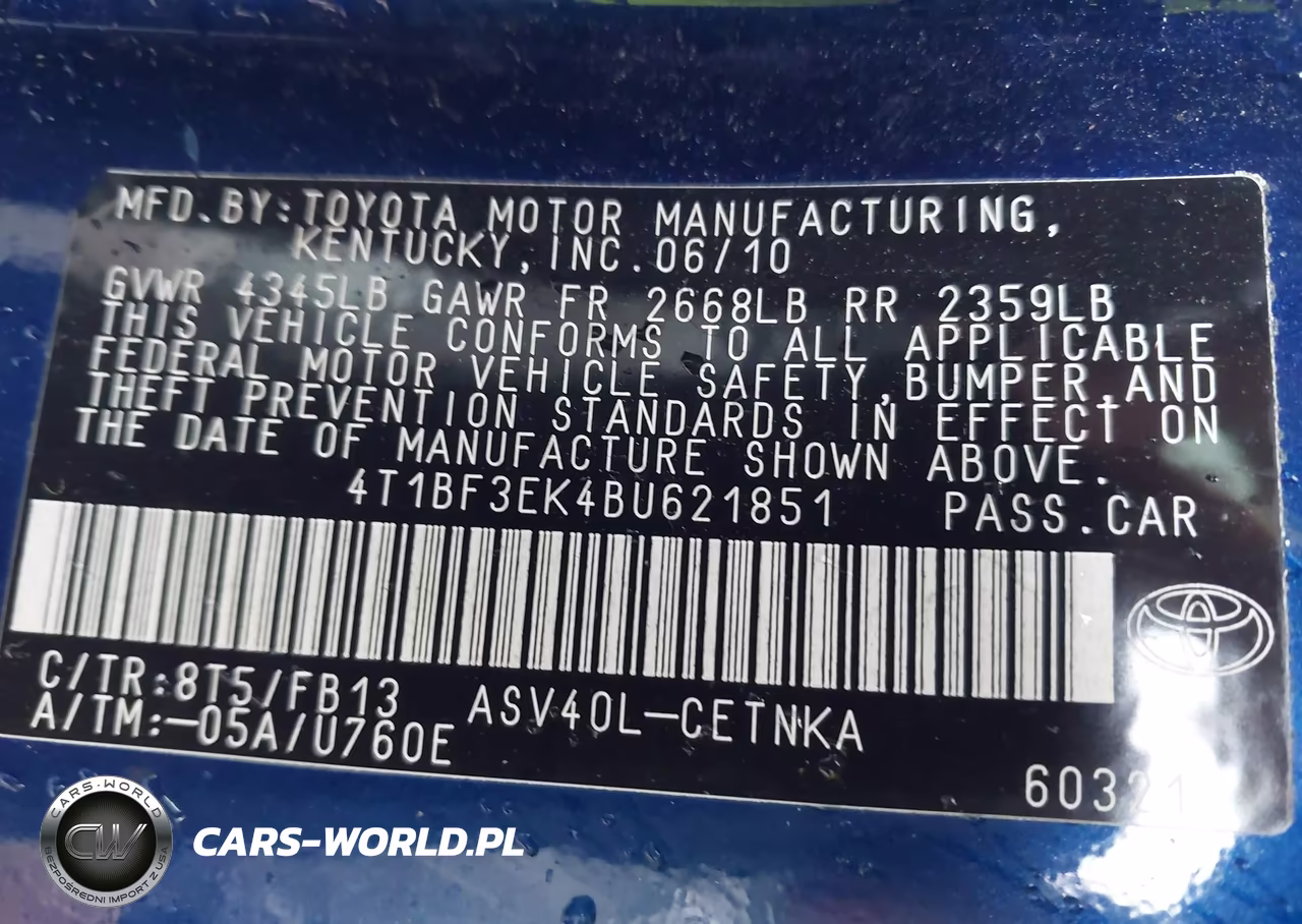 2011 Toyota Camry Le VIN:4T1BF3EK4BU621851 - 9