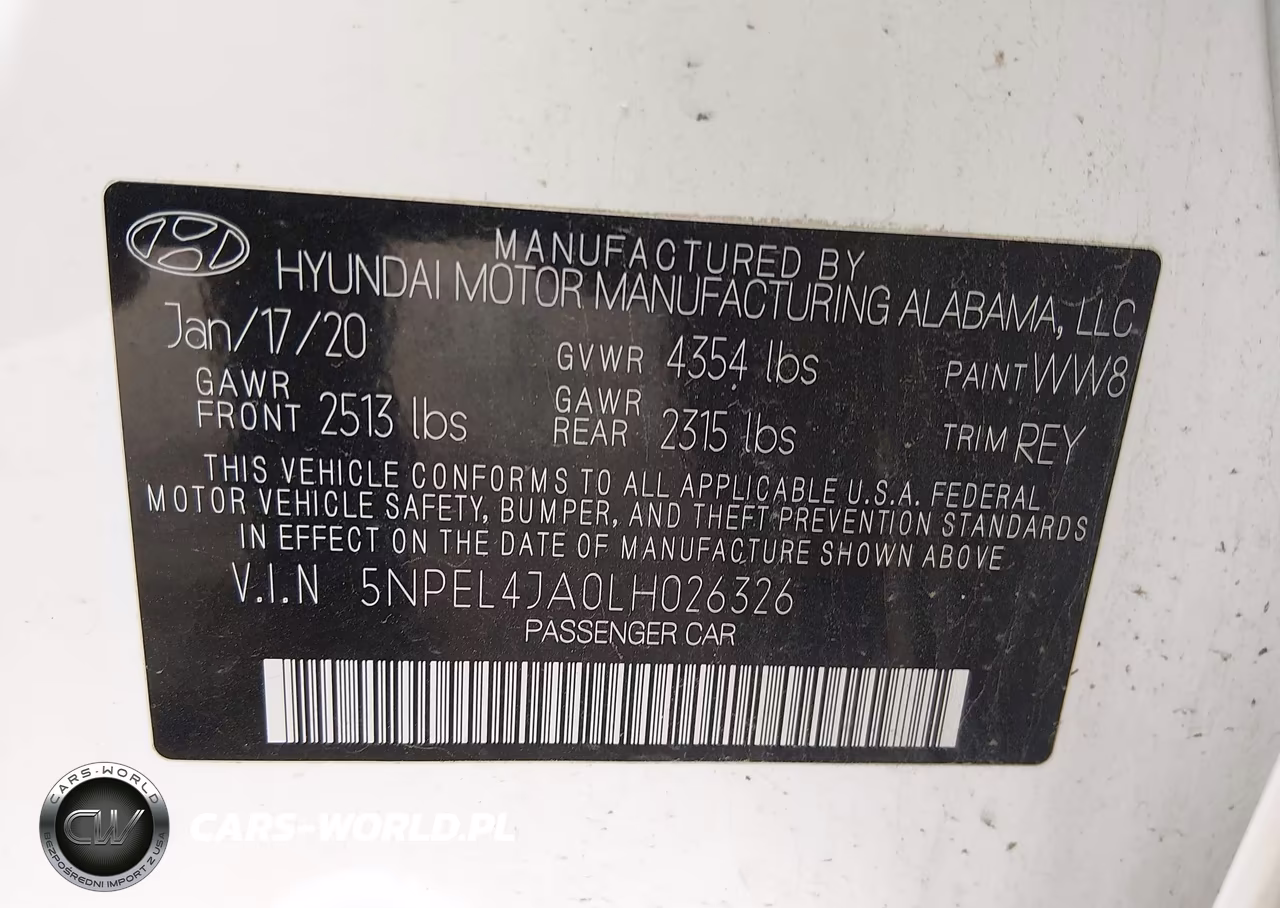 2020 Hyundai Sonata Sel VIN:5NPEL4JA0LH026326 - 9