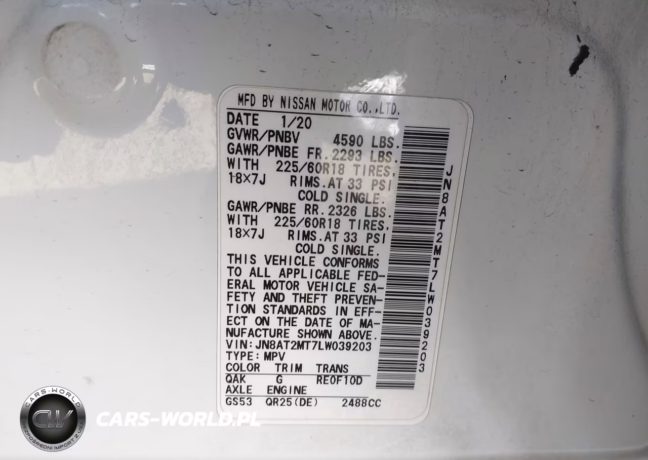 2020 Nissan Rogue Sv Fwd VIN:JN8AT2MT7LW039203 - 9