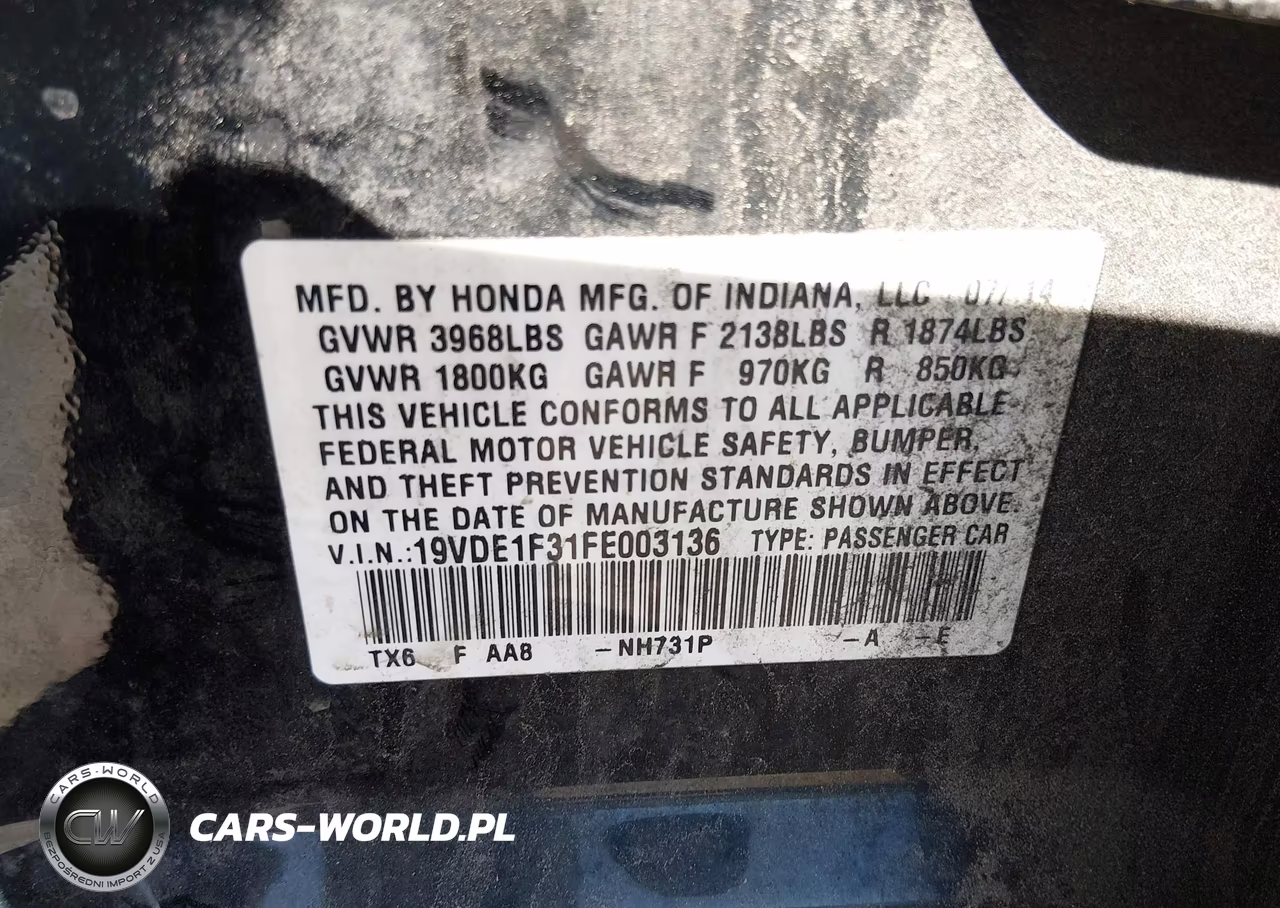 2015 Acura Ilx 2.0L VIN:19VDE1F31FE003136 - 9