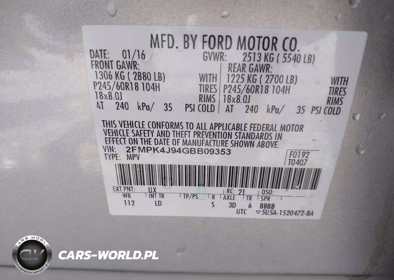 2016 Ford Edge Sel VIN:2FMPK4J94GBB09353 - 9