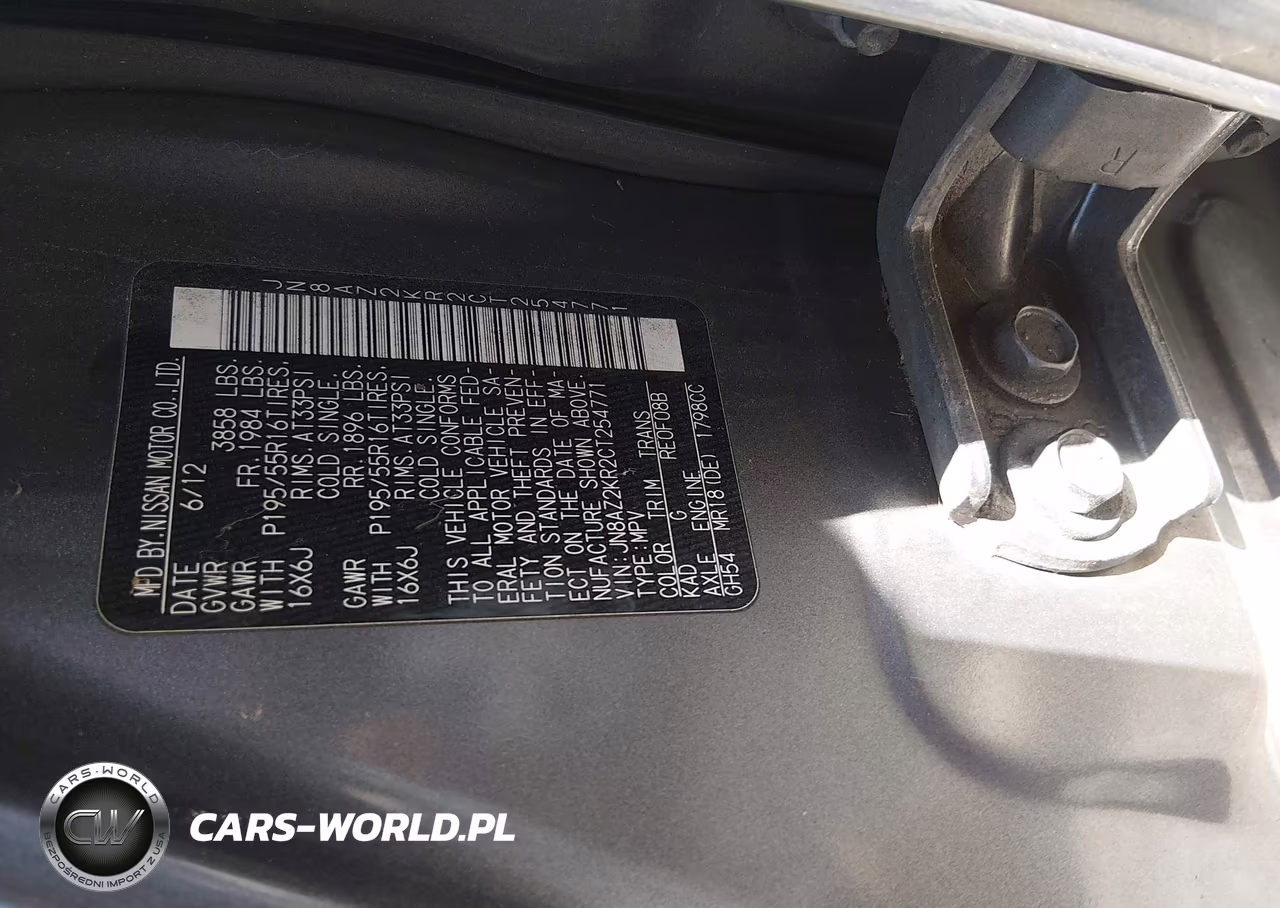 2012 Nissan Cube 1.8 Sl VIN:JN8AZ2KR2CT254771 - 9