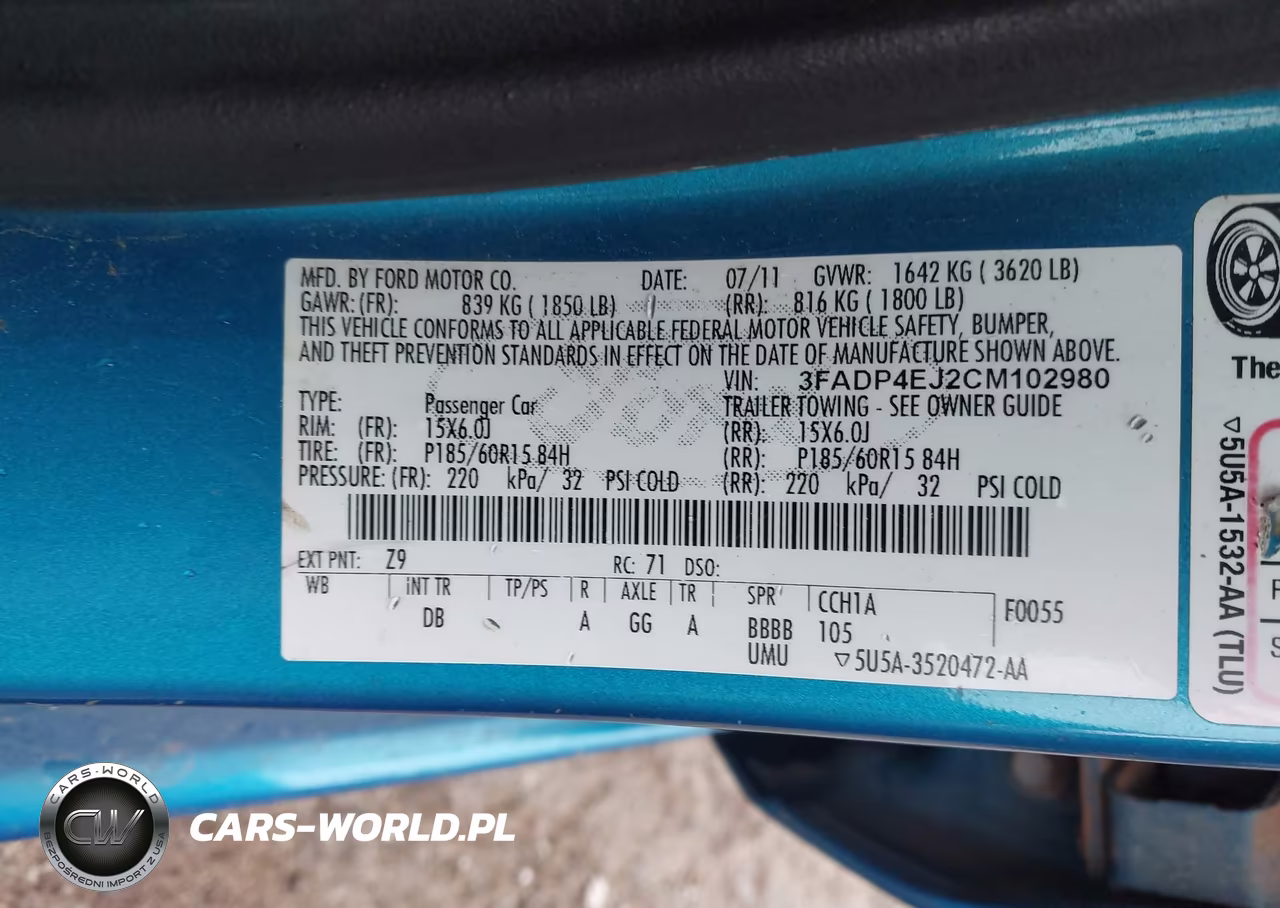 2012 Ford Fiesta Se VIN:3FADP4EJ2CM102980 - 9