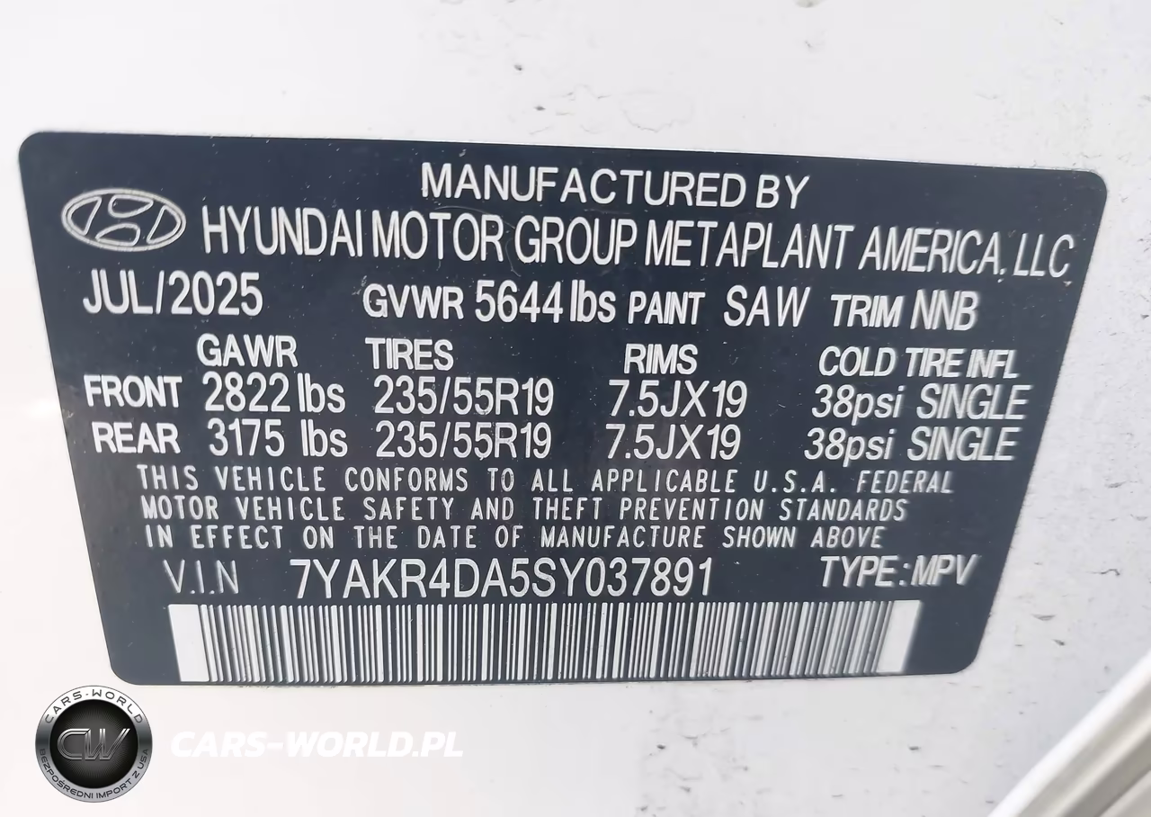 2025 Hyundai Ioniq 5 Limited VIN:7YAKR4DA5SY037891 - 9