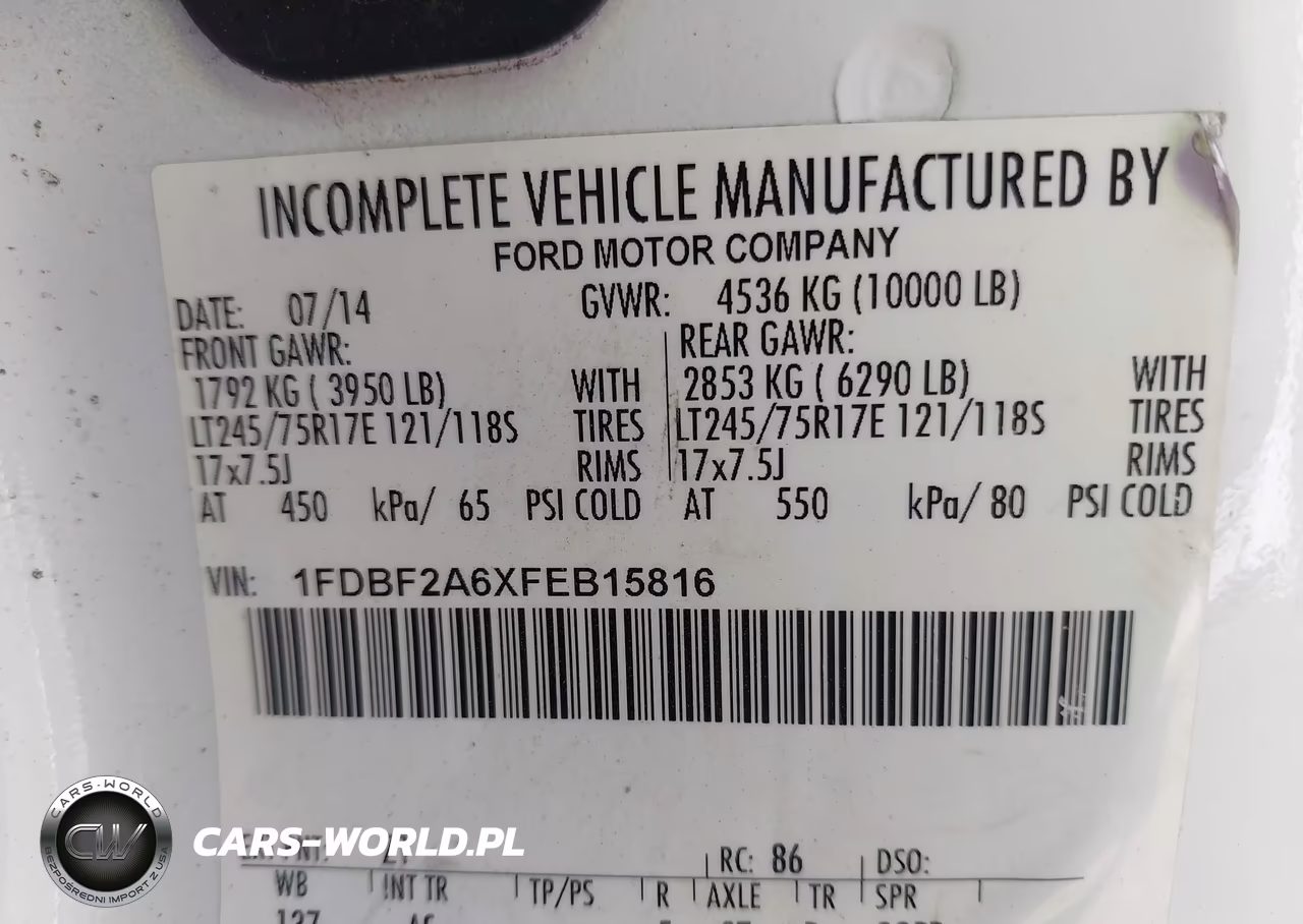 2015 Ford F-250 Xl VIN:1FDBF2A6XFEB15816 - 9