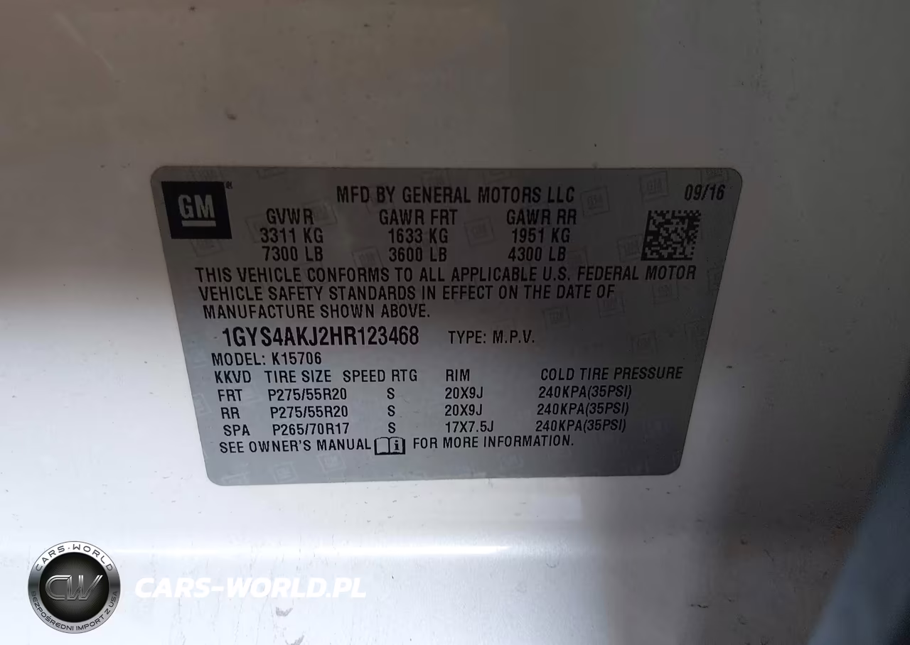 2017 Cadillac Escalade Standard VIN:1GYS4AKJ2HR123468 - 9