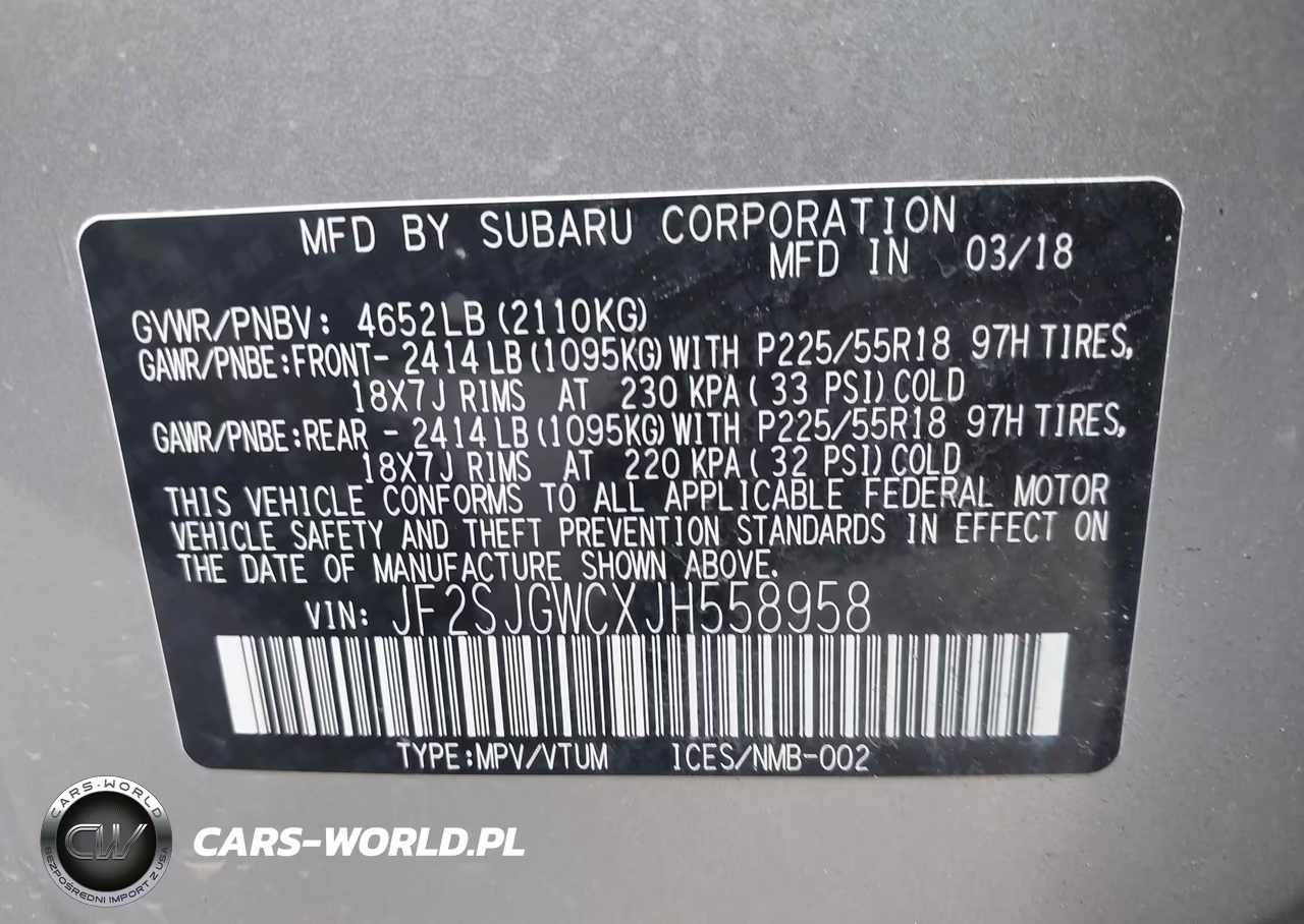 2018 Subaru Forester 2.0Xt Touring VIN:JF2SJGWCXJH558958 - 9
