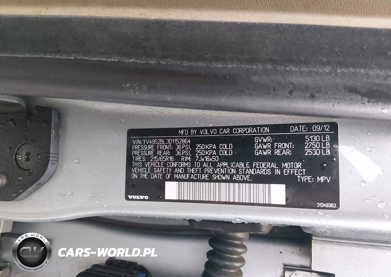 2013 Volvo Xc70 3.2 Premier Plus VIN:YV4952BL3D1152864 - 9