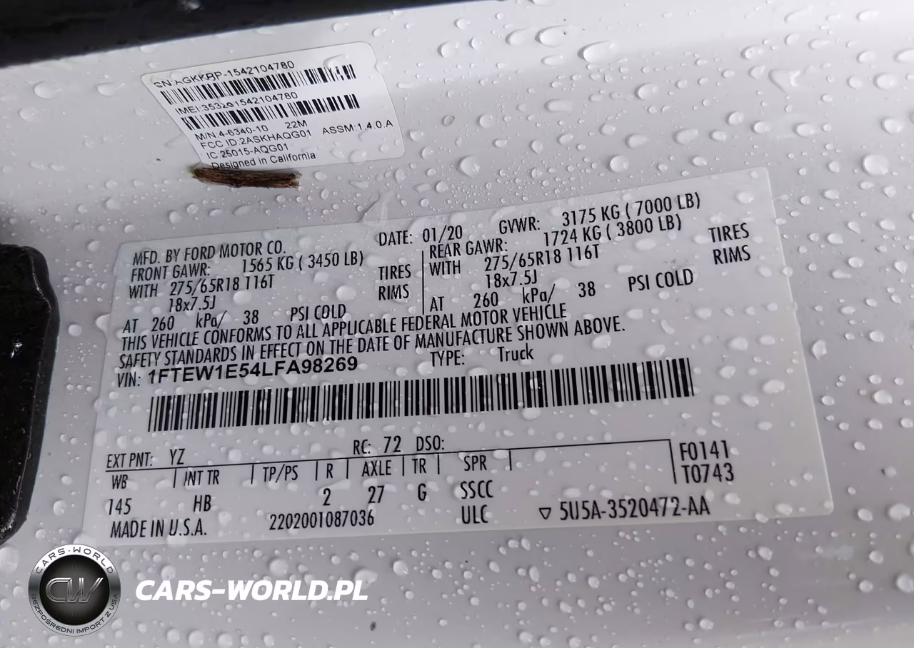 2020 Ford F-150 Lariat VIN:1FTEW1E54LFA98269 - 9