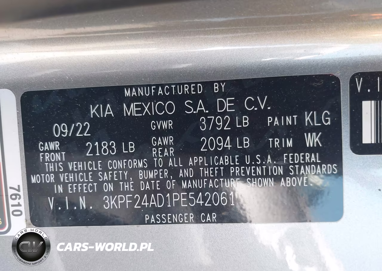 2023 Kia Forte Lxs VIN:3KPF24AD1PE542061 - 9
