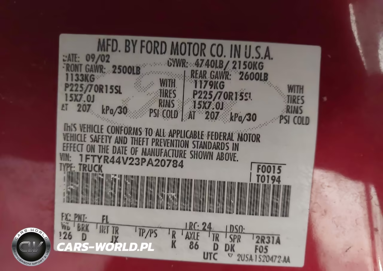 2003 Ford Ranger Edge-Tremor-Xlt VIN:1FTYR44V23PA20784 - 9