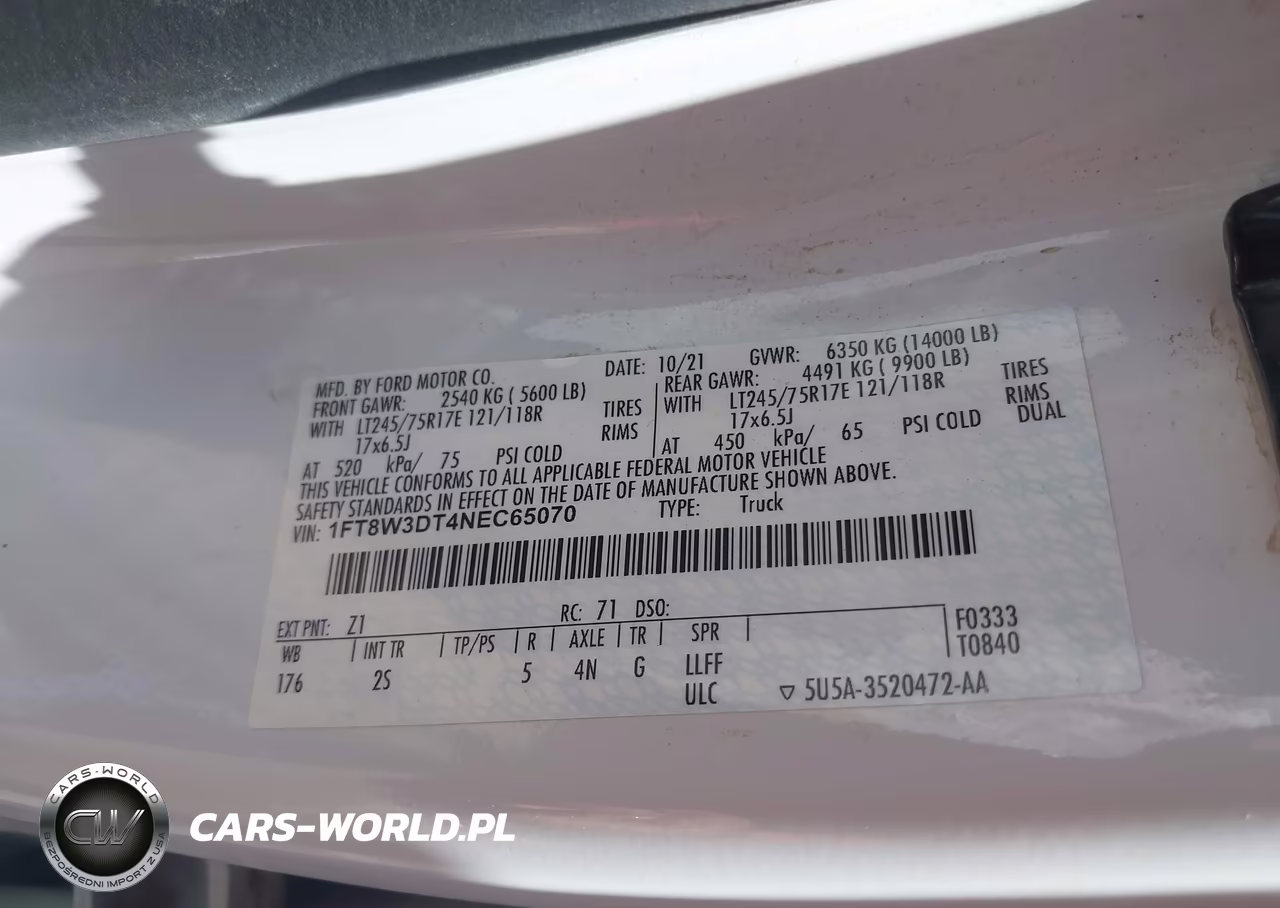 2022 Ford F-350 Xlt VIN:1FT8W3DT4NEC65070 - 9