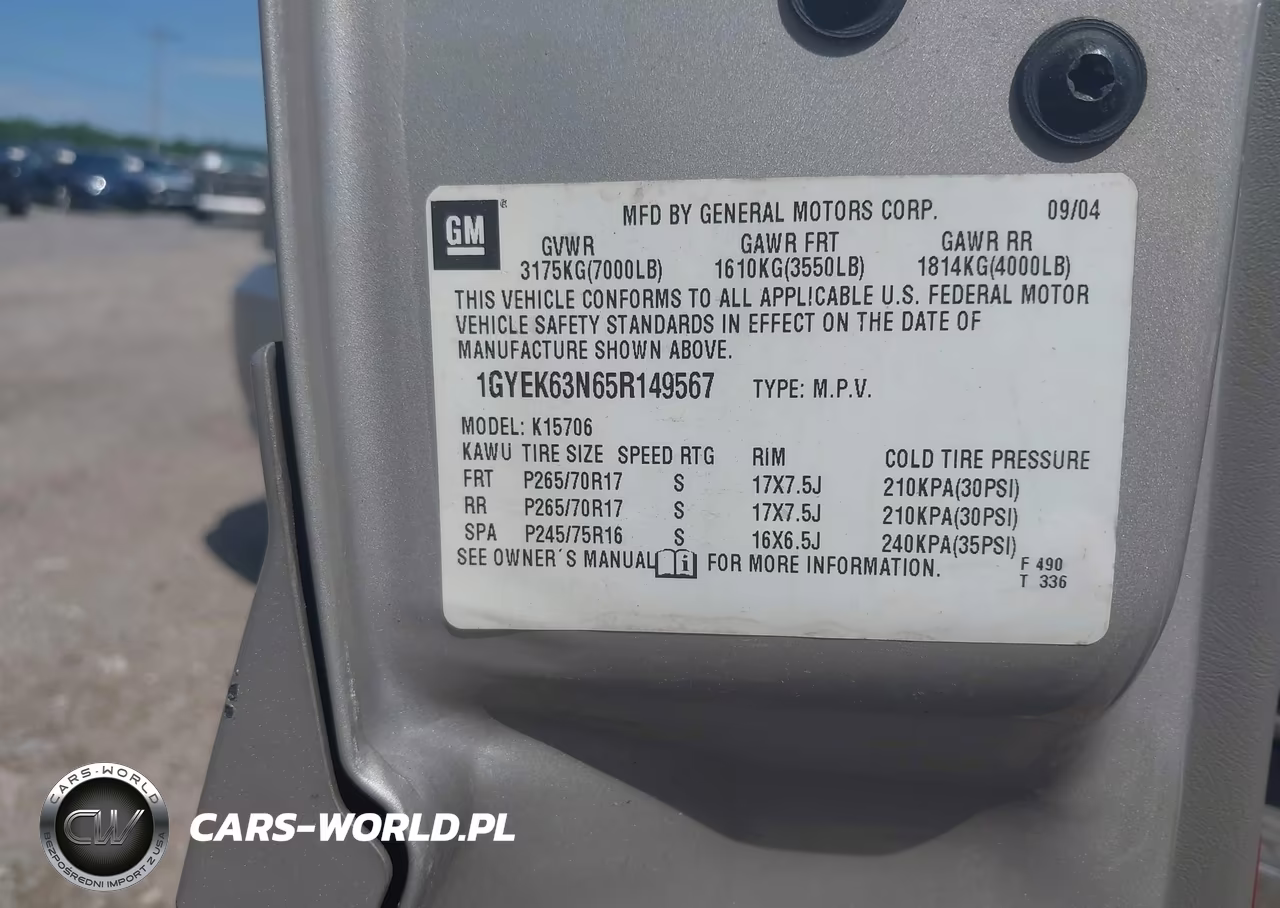 2005 Cadillac Escalade Standard VIN:1GYEK63N65R149567 - 9