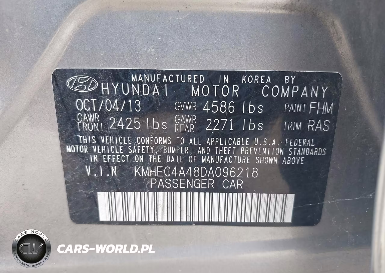 2013 Hyundai Sonata Hybrid Limited VIN:KMHEC4A48DA096218 - 9