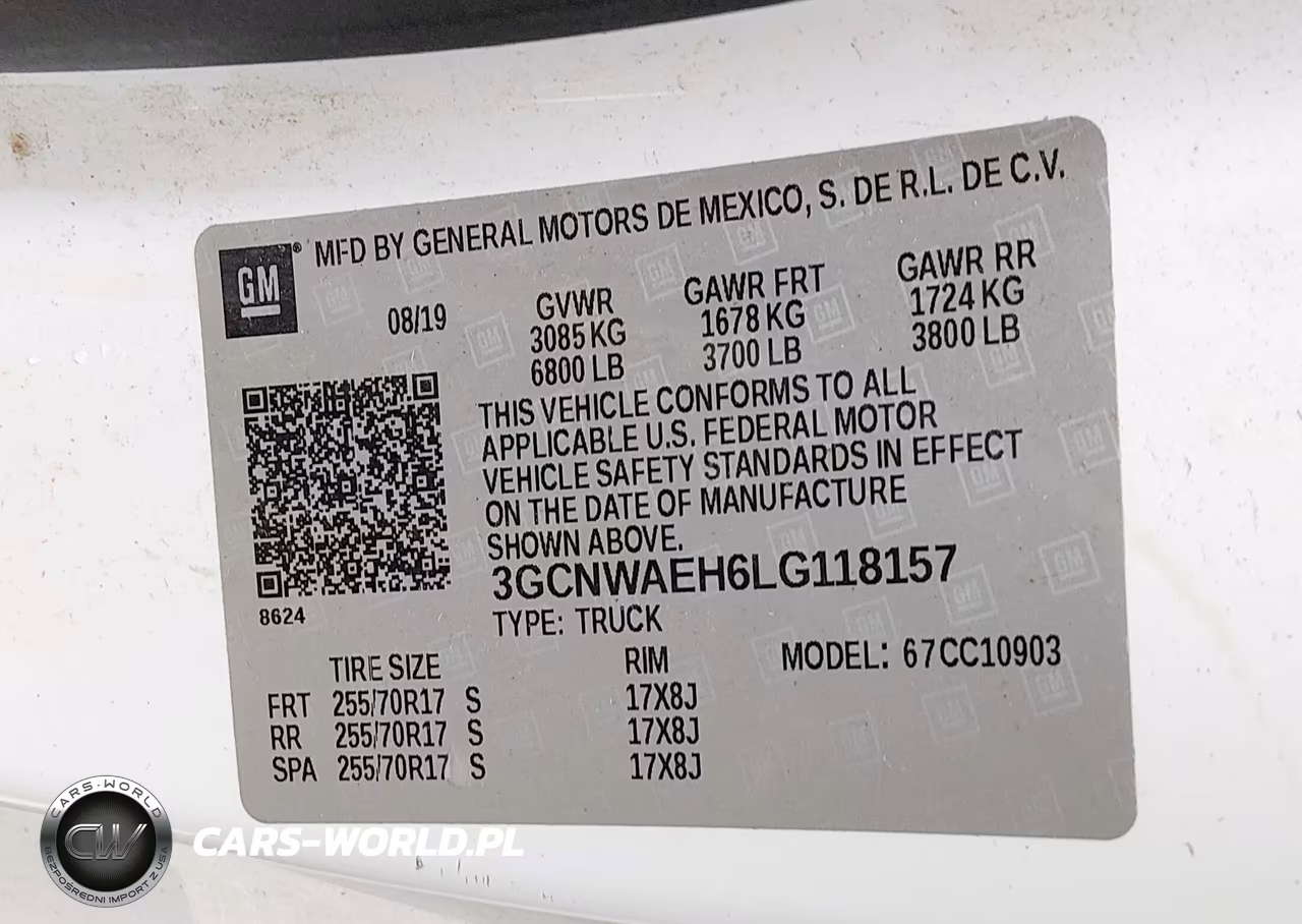 2020 Chevrolet Silverado 1500 2Wd Long Bed Wt VIN:3GCNWAEH6LG118157 - 9