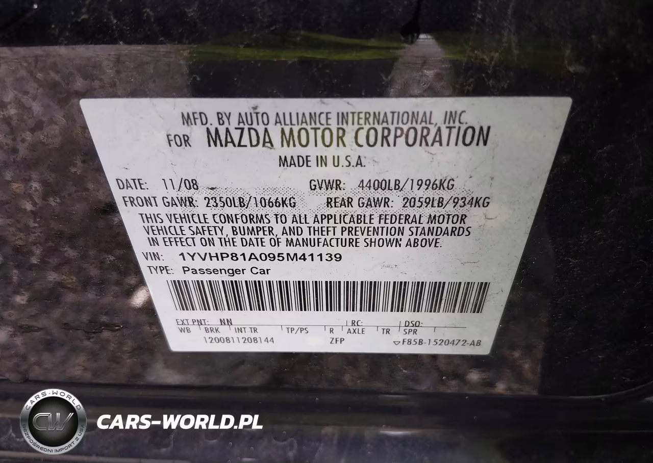 2009 Mazda Mazda6 I Sport VIN:1YVHP81A095M41139 - 9