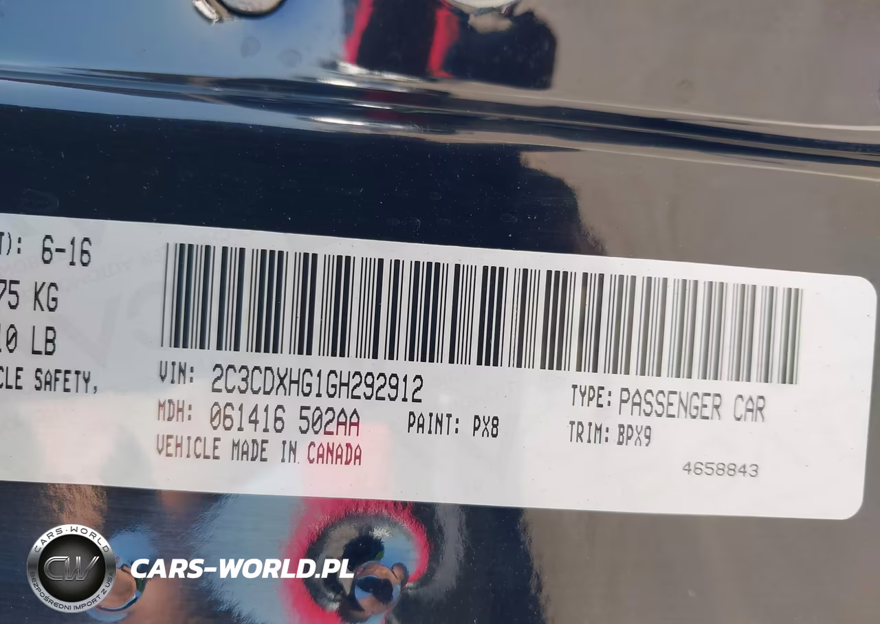 2016 Dodge Charger Sxt VIN:2C3CDXHG1GH292912 - 9