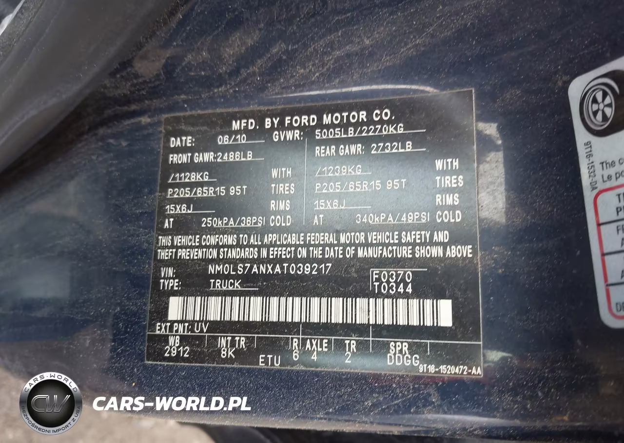 2010 Ford Transit Connect Xl VIN:NM0LS7ANXAT039217 - 9