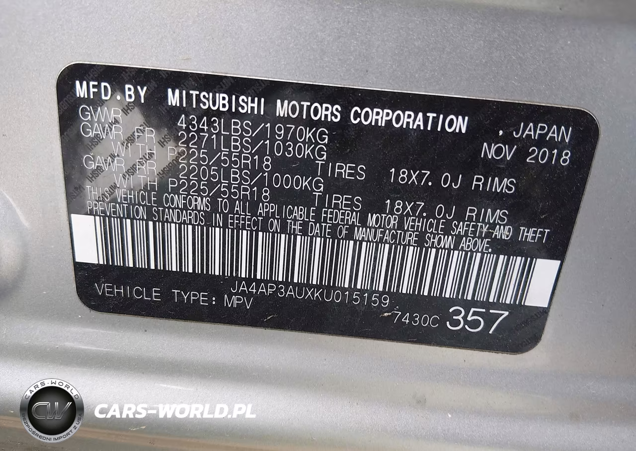 2019 Mitsubishi Outlander Sport 2.0 Es VIN:JA4AP3AUXKU015159 - 9