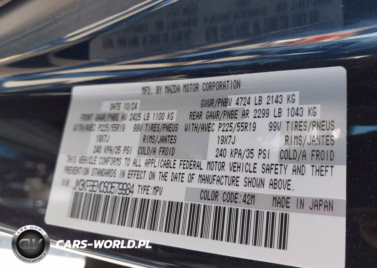 2025 Mazda Cx-5 2.5 S Premium Plus VIN:JM3KFBEM0S0579984 - 9