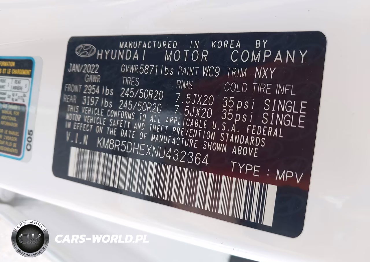 2022 Hyundai Palisade Limited VIN:KM8R5DHEXNU432364 - 9