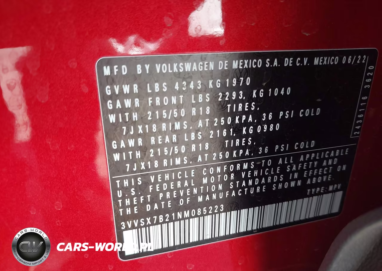 2022 Volkswagen Taos 1.5T Se VIN:3VVSX7B21NM085223 - 9