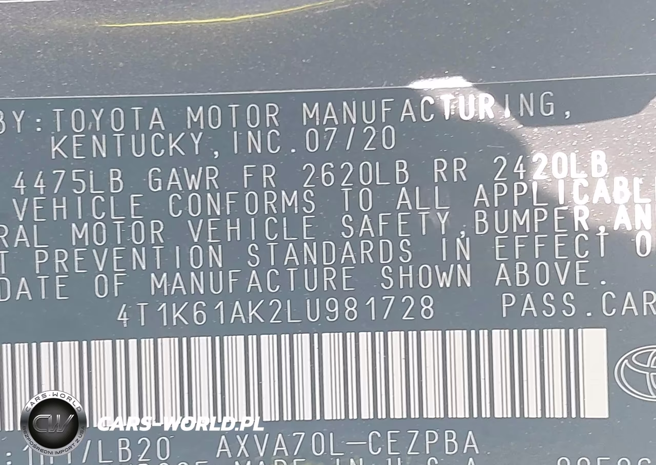 2020 Toyota Camry Xse VIN:4T1K61AK2LU981728 - 9