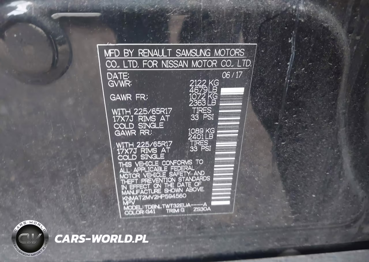 2017 Nissan Rogue Sv VIN:KNMAT2MV2HP594560 - 9