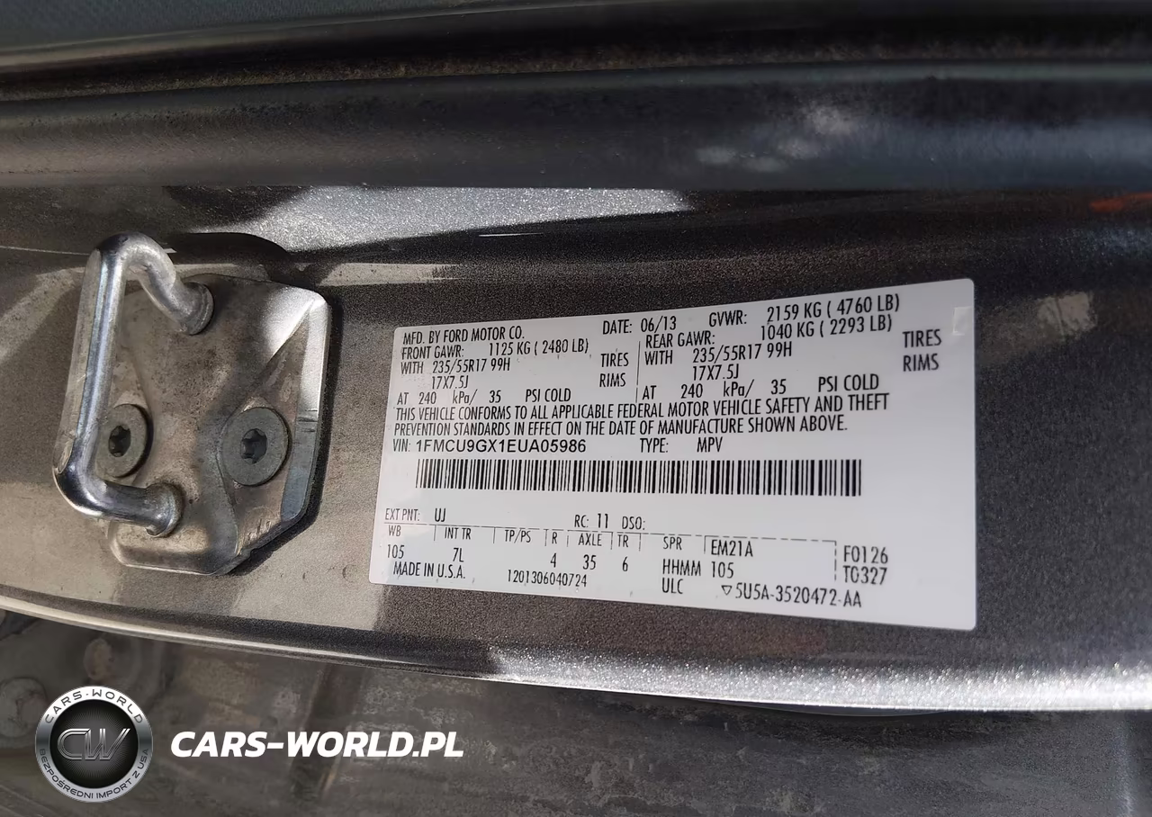 2014 Ford Escape Se VIN:1FMCU9GX1EUA05986 - 9