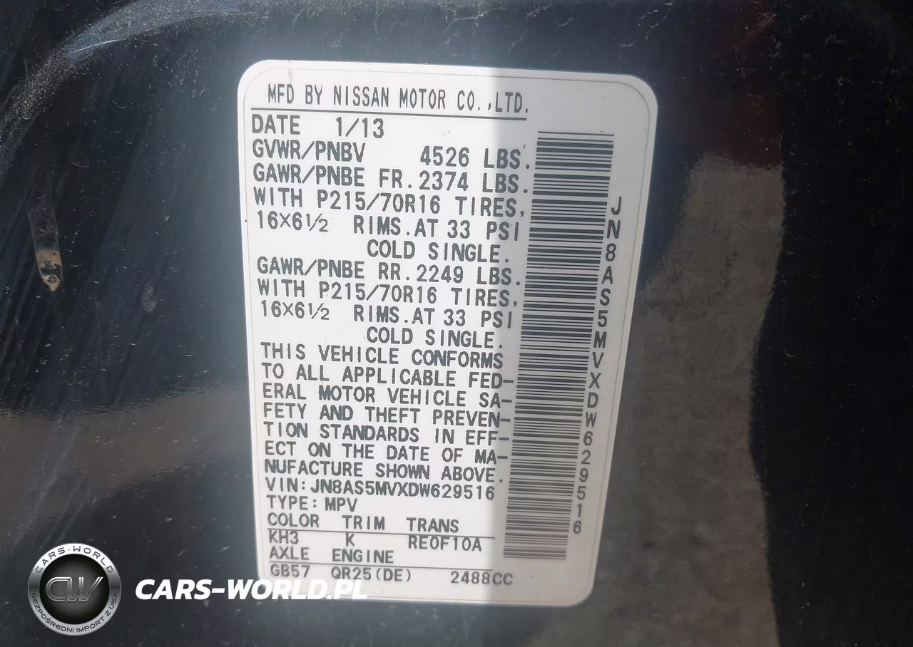 2013 Nissan Rogue S VIN:JN8AS5MVXDW629516 - 9