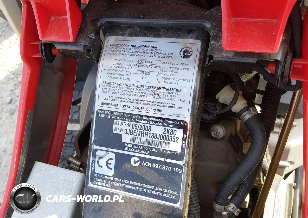 2008 Can-Am Outlander Max VIN:3JBEMHH138J000352 - 9