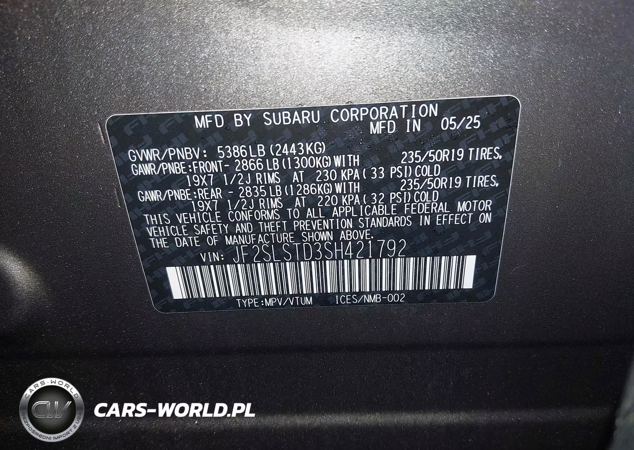 2025 Subaru Forester Touring Hybrid VIN:JF2SLSTD3SH421792 - 9